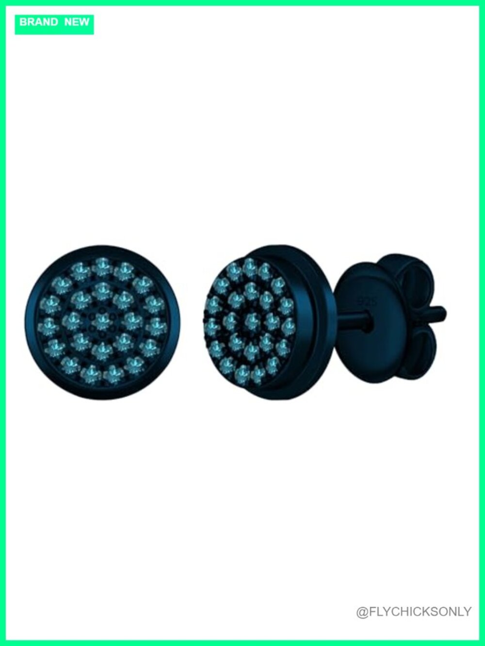 Dazzlingrock 6mm Unisex Real Diamond Stud Earrings Sterling Silver